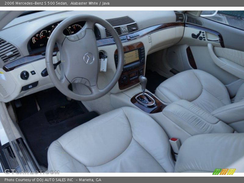 Alabaster White / Java 2006 Mercedes-Benz S 500 Sedan