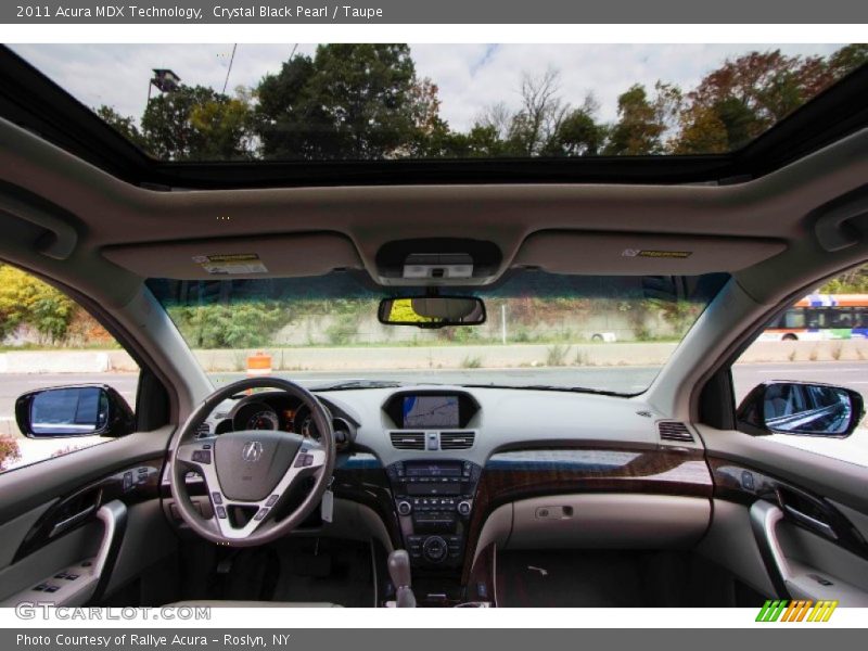 Crystal Black Pearl / Taupe 2011 Acura MDX Technology
