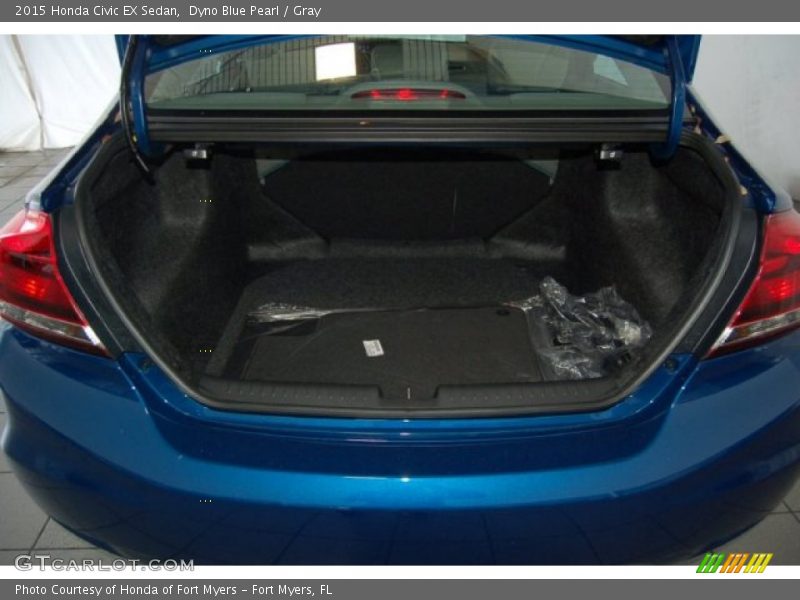 Dyno Blue Pearl / Gray 2015 Honda Civic EX Sedan