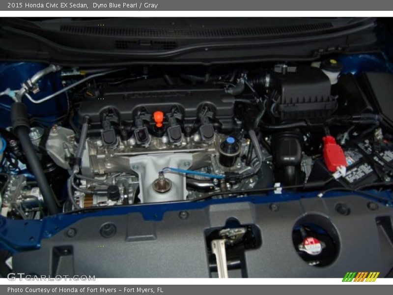 Dyno Blue Pearl / Gray 2015 Honda Civic EX Sedan