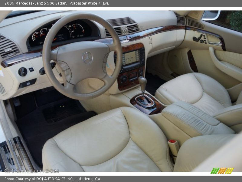 Alabaster White / Java 2006 Mercedes-Benz S 500 Sedan