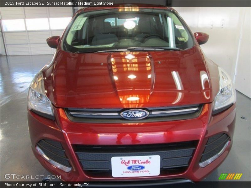Sunset Metallic / Medium Light Stone 2015 Ford Escape SE
