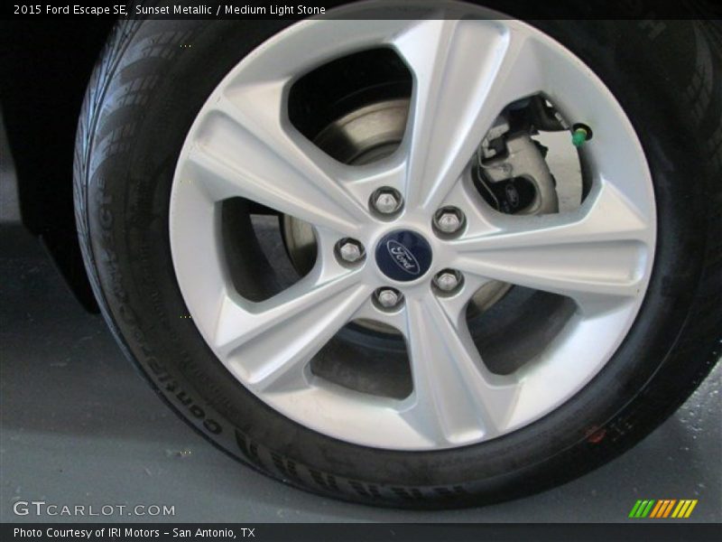 Sunset Metallic / Medium Light Stone 2015 Ford Escape SE