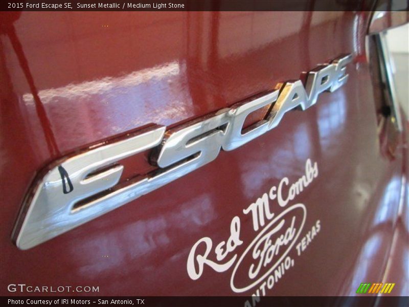 Sunset Metallic / Medium Light Stone 2015 Ford Escape SE