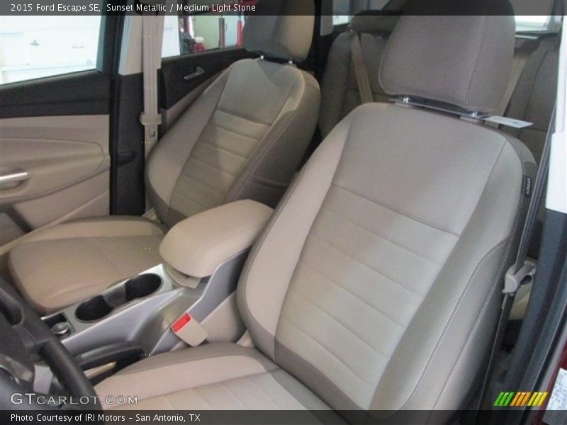Sunset Metallic / Medium Light Stone 2015 Ford Escape SE