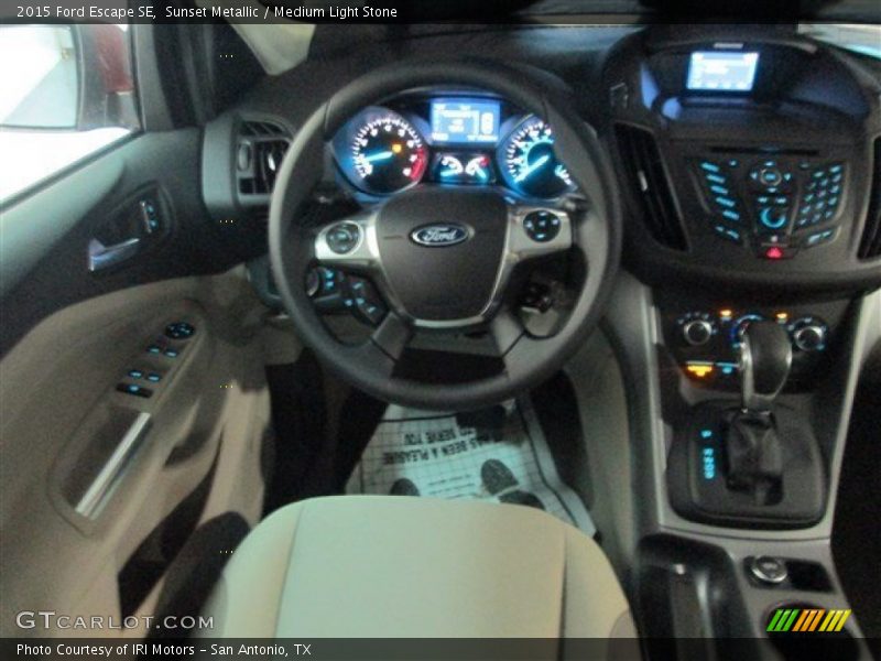 Sunset Metallic / Medium Light Stone 2015 Ford Escape SE