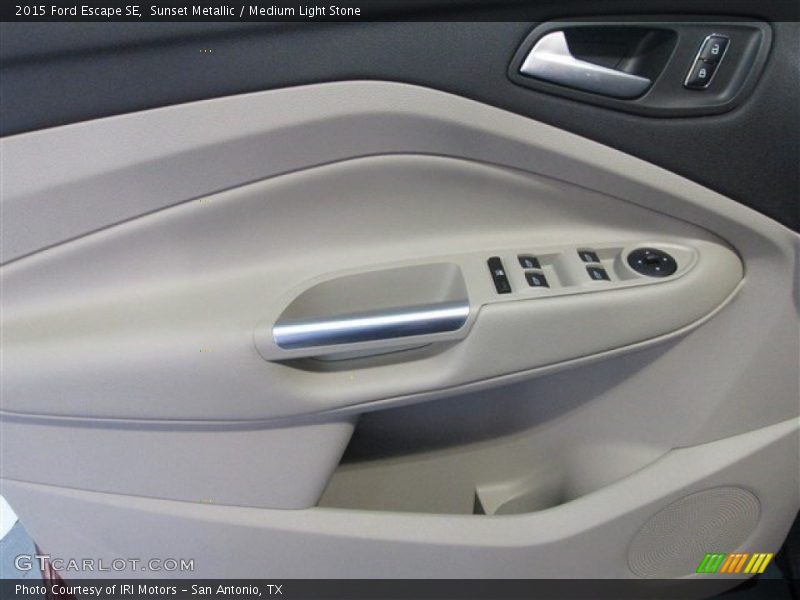 Sunset Metallic / Medium Light Stone 2015 Ford Escape SE