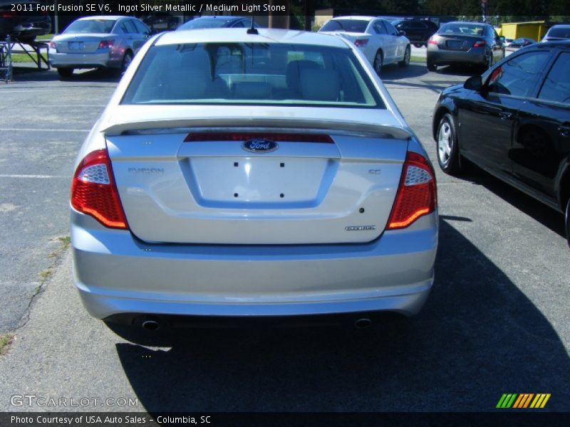 Ingot Silver Metallic / Medium Light Stone 2011 Ford Fusion SE V6