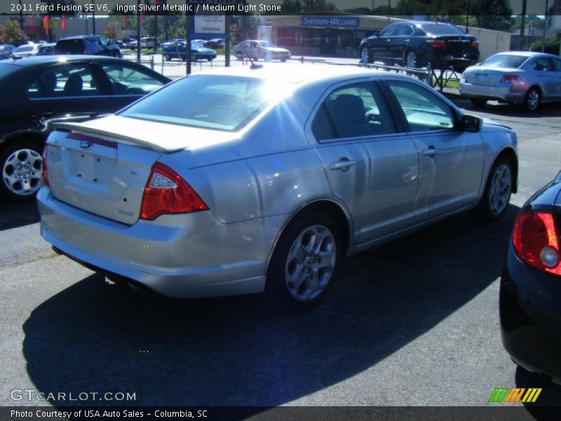 Ingot Silver Metallic / Medium Light Stone 2011 Ford Fusion SE V6