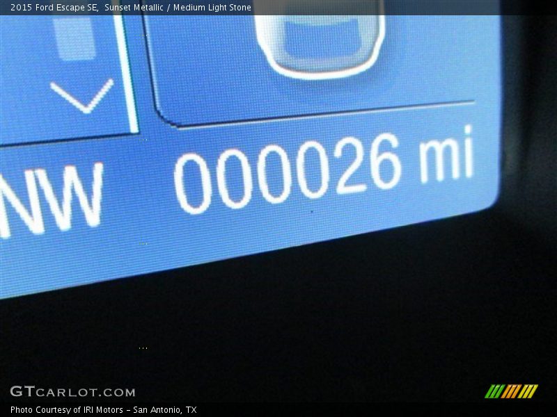 Sunset Metallic / Medium Light Stone 2015 Ford Escape SE