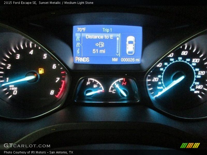 Sunset Metallic / Medium Light Stone 2015 Ford Escape SE