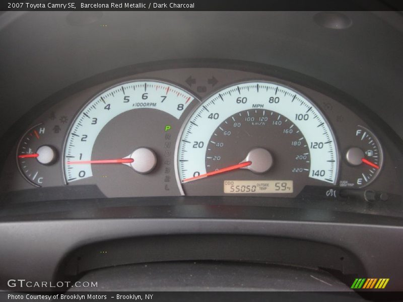 Barcelona Red Metallic / Dark Charcoal 2007 Toyota Camry SE