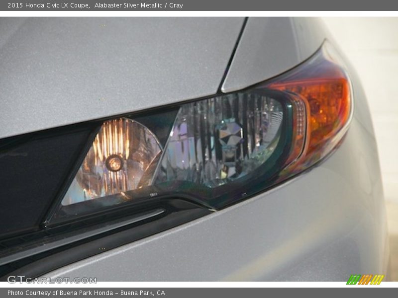 Alabaster Silver Metallic / Gray 2015 Honda Civic LX Coupe
