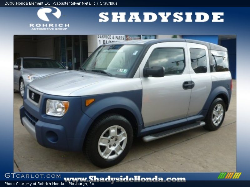 Alabaster Silver Metallic / Gray/Blue 2006 Honda Element LX