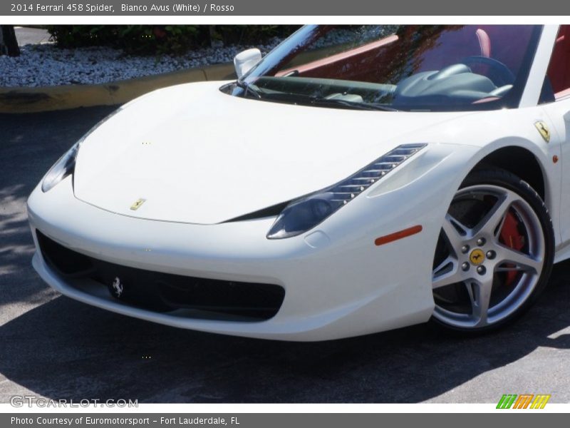 Bianco Avus (White) / Rosso 2014 Ferrari 458 Spider