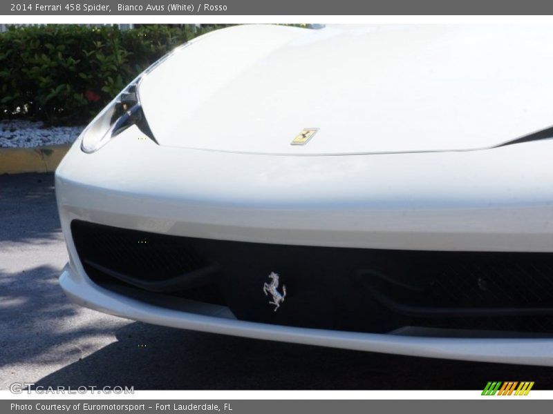 Bianco Avus (White) / Rosso 2014 Ferrari 458 Spider