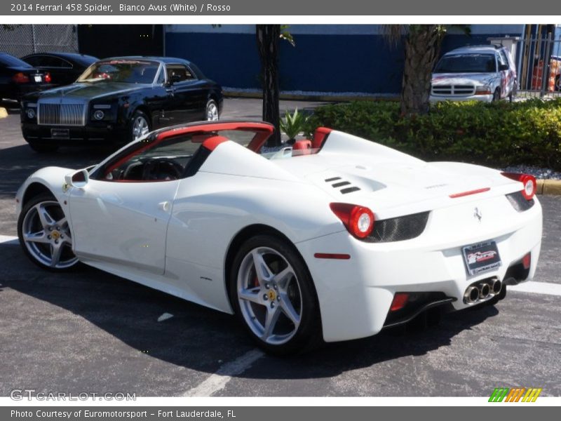 Bianco Avus (White) / Rosso 2014 Ferrari 458 Spider