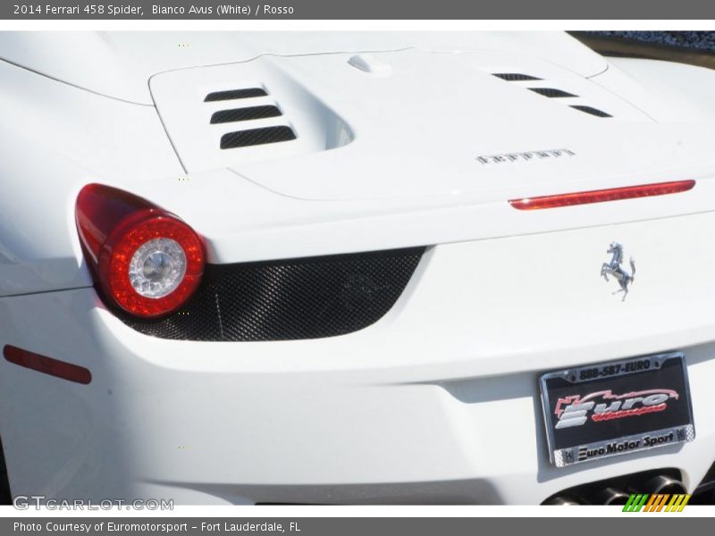 Bianco Avus (White) / Rosso 2014 Ferrari 458 Spider