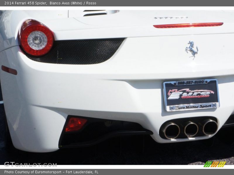 Bianco Avus (White) / Rosso 2014 Ferrari 458 Spider