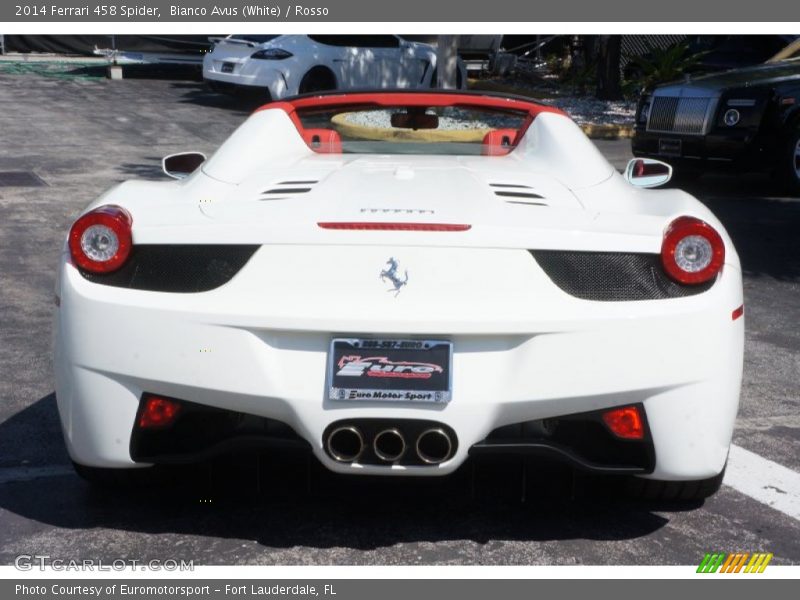 Bianco Avus (White) / Rosso 2014 Ferrari 458 Spider
