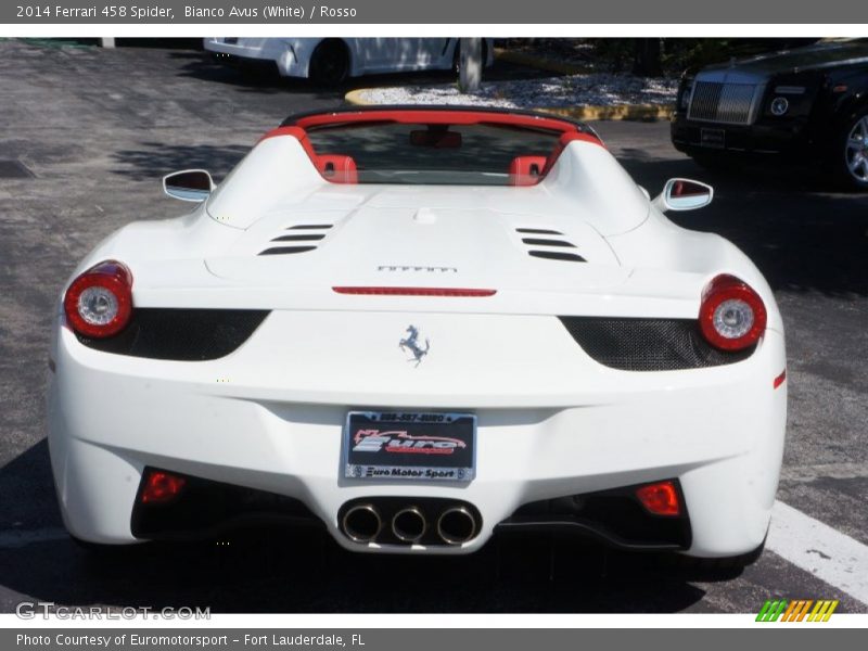 Bianco Avus (White) / Rosso 2014 Ferrari 458 Spider