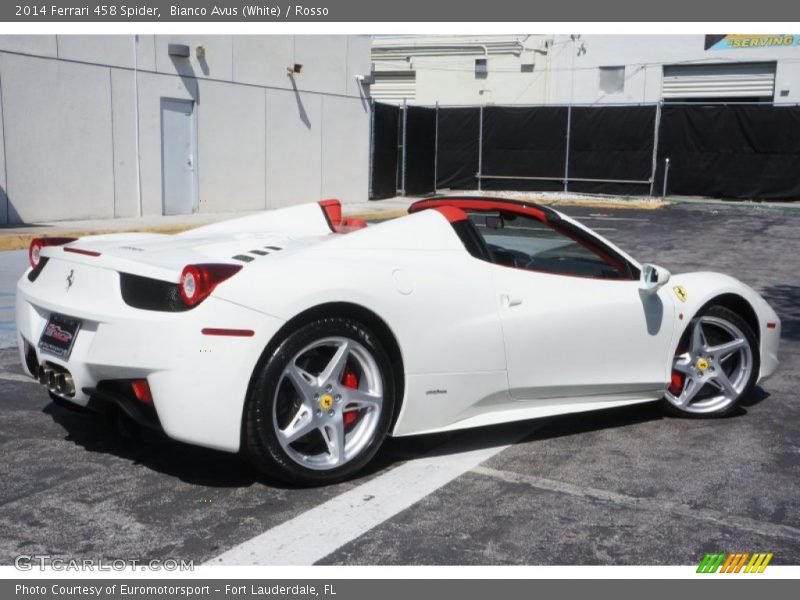 Bianco Avus (White) / Rosso 2014 Ferrari 458 Spider