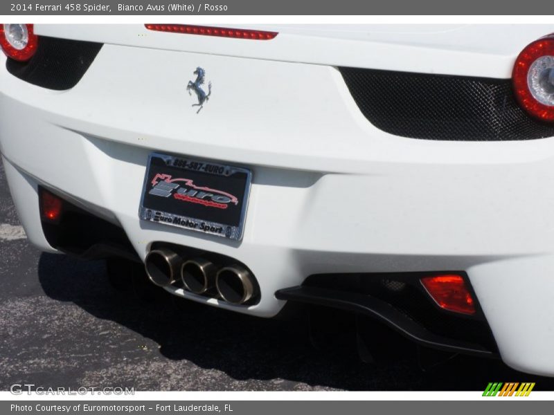 Bianco Avus (White) / Rosso 2014 Ferrari 458 Spider