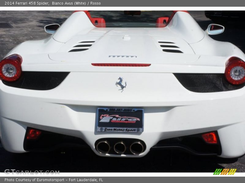 Bianco Avus (White) / Rosso 2014 Ferrari 458 Spider