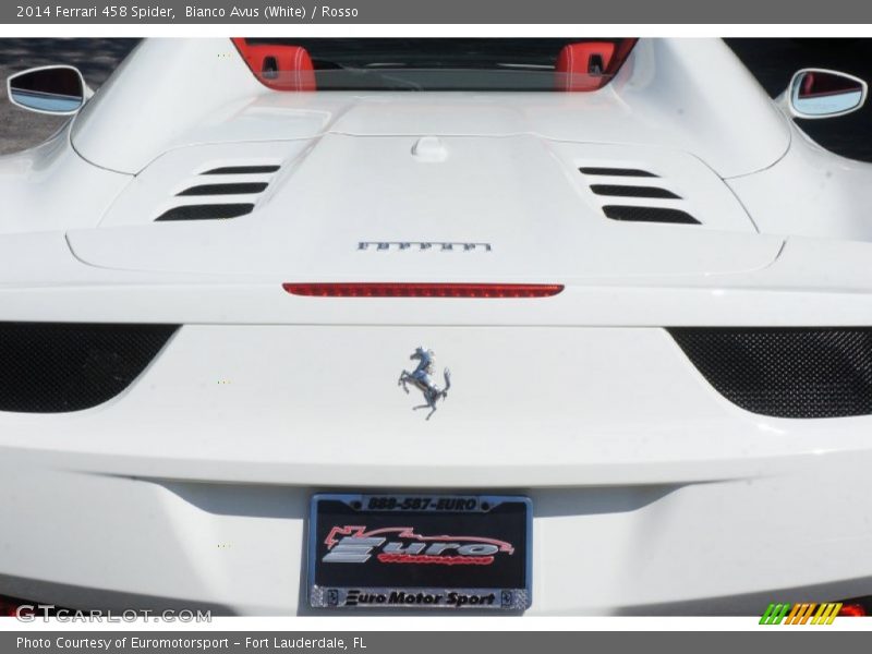 Bianco Avus (White) / Rosso 2014 Ferrari 458 Spider