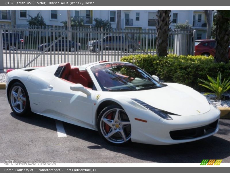 Bianco Avus (White) / Rosso 2014 Ferrari 458 Spider