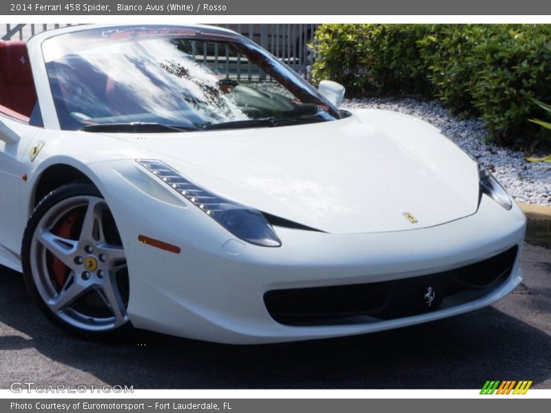 Bianco Avus (White) / Rosso 2014 Ferrari 458 Spider