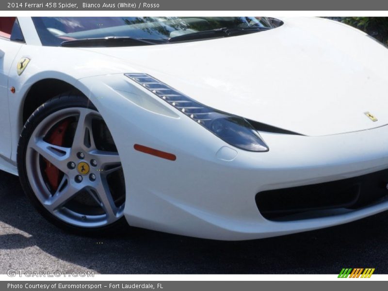 Bianco Avus (White) / Rosso 2014 Ferrari 458 Spider