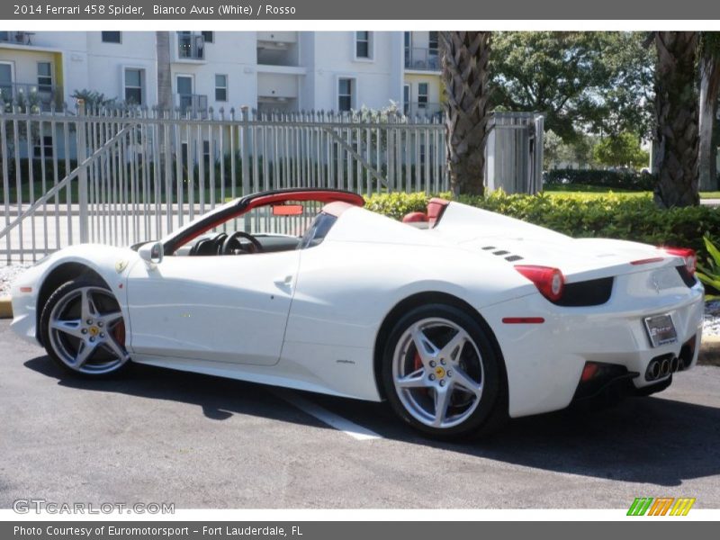 Bianco Avus (White) / Rosso 2014 Ferrari 458 Spider