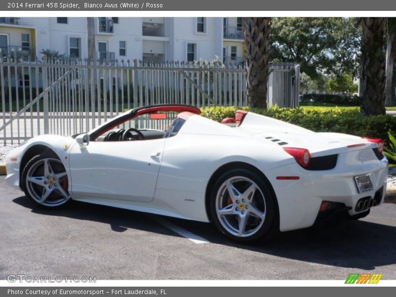 Bianco Avus (White) / Rosso 2014 Ferrari 458 Spider