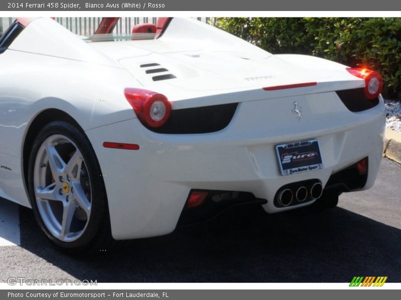 Bianco Avus (White) / Rosso 2014 Ferrari 458 Spider