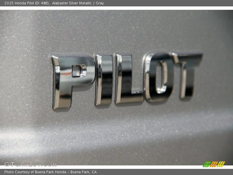 Alabaster Silver Metallic / Gray 2015 Honda Pilot EX 4WD