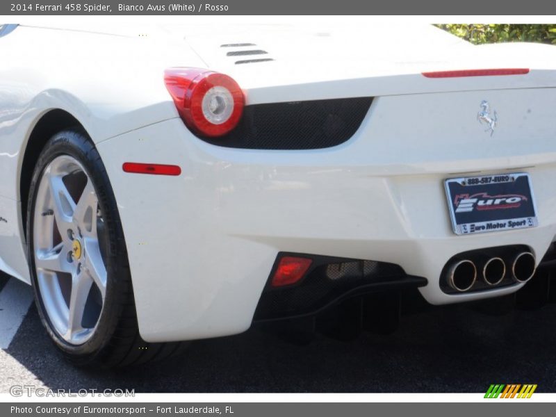 Bianco Avus (White) / Rosso 2014 Ferrari 458 Spider