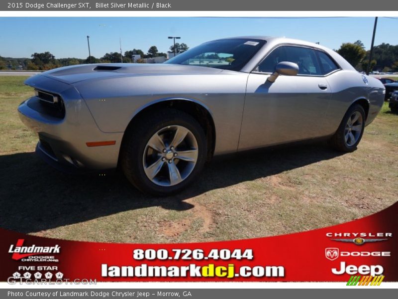 Billet Silver Metallic / Black 2015 Dodge Challenger SXT
