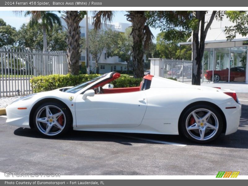 Bianco Avus (White) / Rosso 2014 Ferrari 458 Spider
