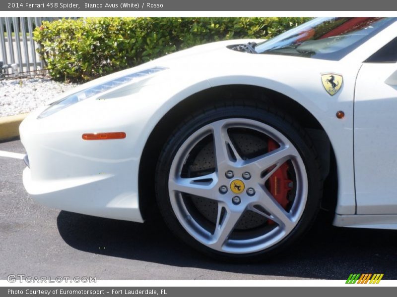 Bianco Avus (White) / Rosso 2014 Ferrari 458 Spider