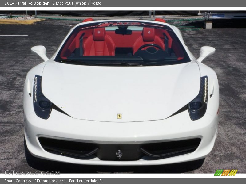 Bianco Avus (White) / Rosso 2014 Ferrari 458 Spider