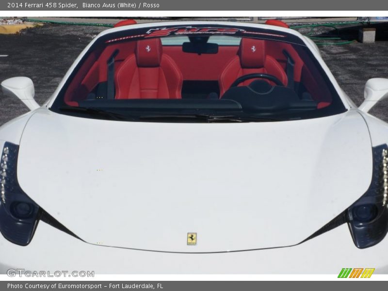 Bianco Avus (White) / Rosso 2014 Ferrari 458 Spider