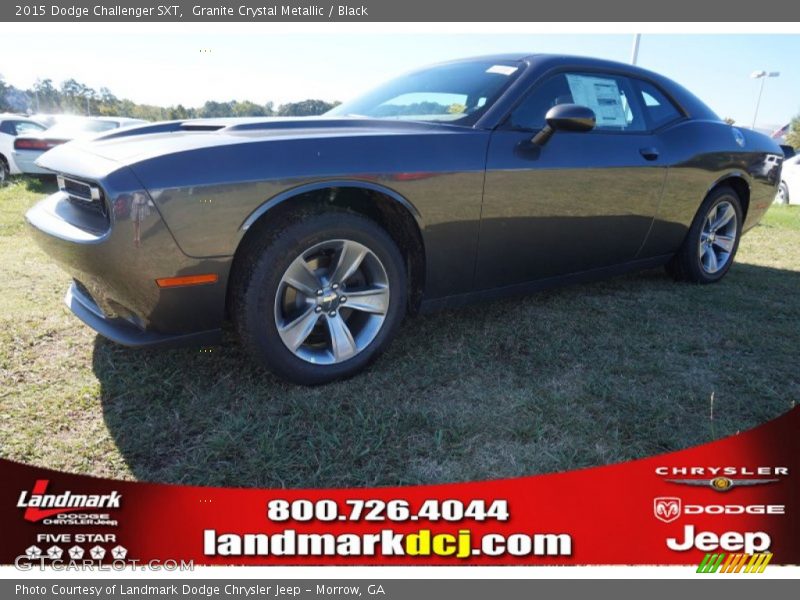 Granite Crystal Metallic / Black 2015 Dodge Challenger SXT