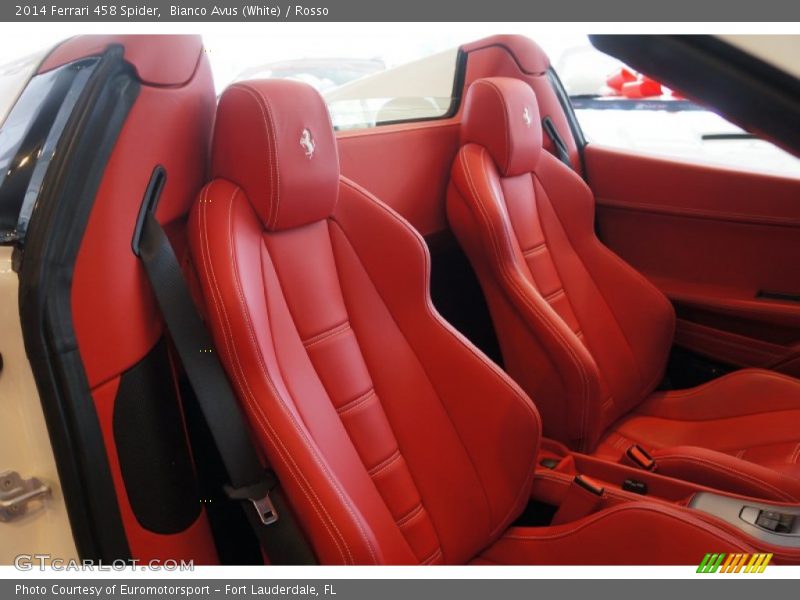 Bianco Avus (White) / Rosso 2014 Ferrari 458 Spider