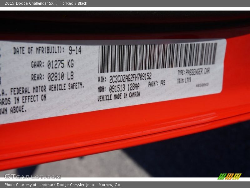 TorRed / Black 2015 Dodge Challenger SXT