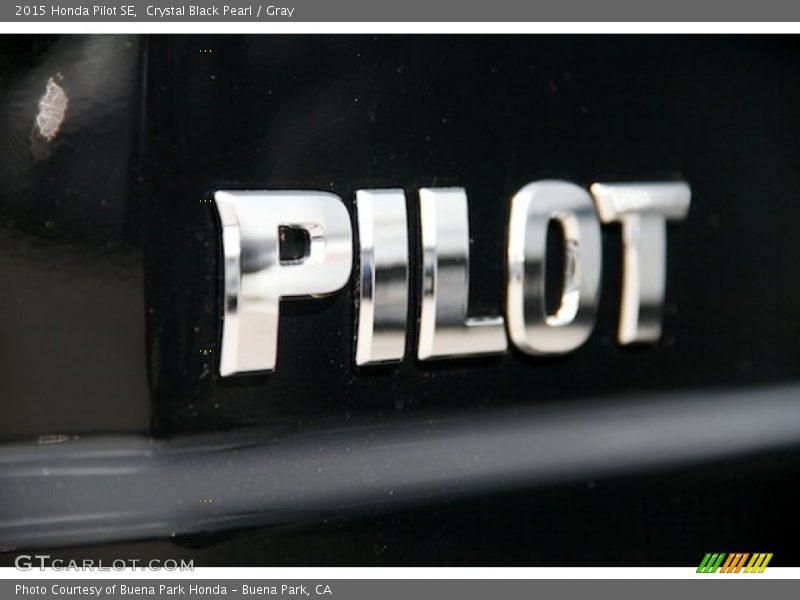 Crystal Black Pearl / Gray 2015 Honda Pilot SE