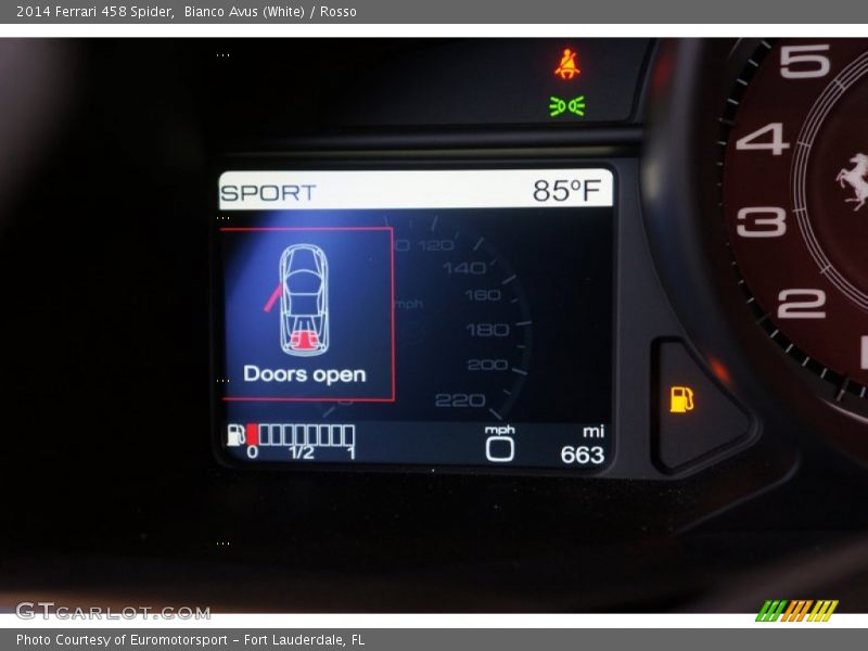 Bianco Avus (White) / Rosso 2014 Ferrari 458 Spider