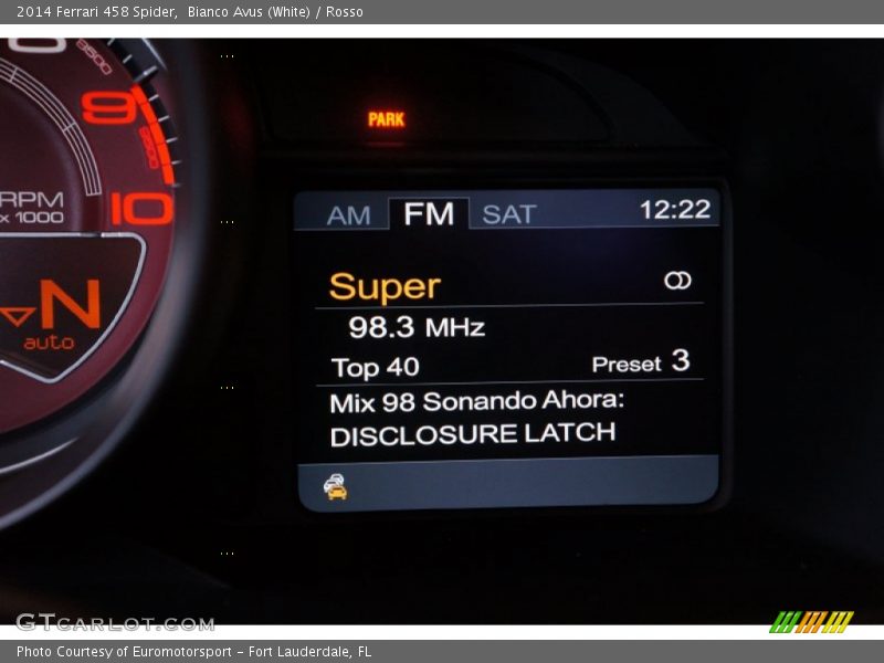 Bianco Avus (White) / Rosso 2014 Ferrari 458 Spider