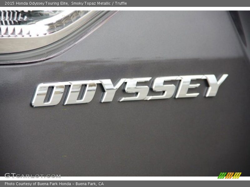 Smoky Topaz Metallic / Truffle 2015 Honda Odyssey Touring Elite