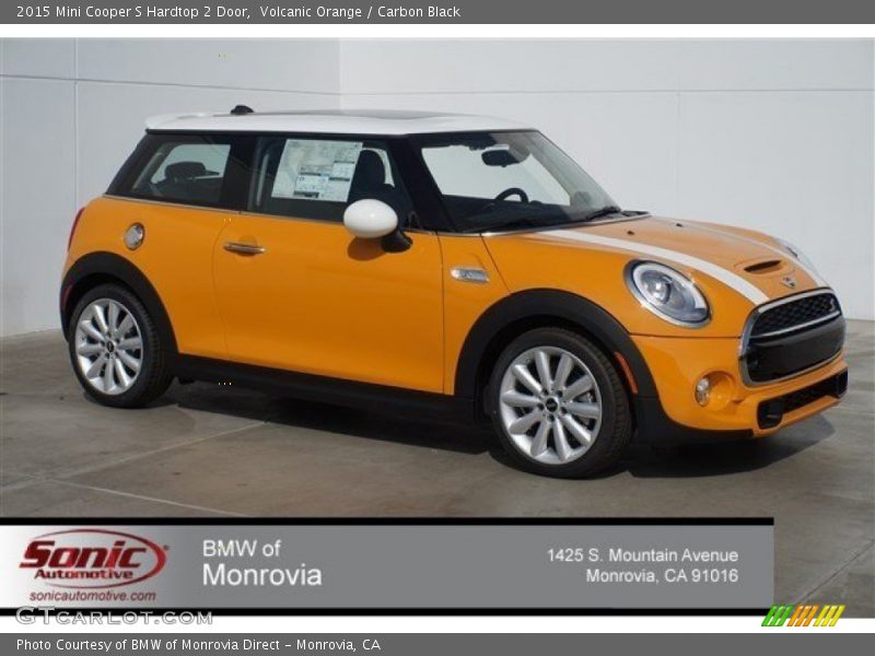 Volcanic Orange / Carbon Black 2015 Mini Cooper S Hardtop 2 Door
